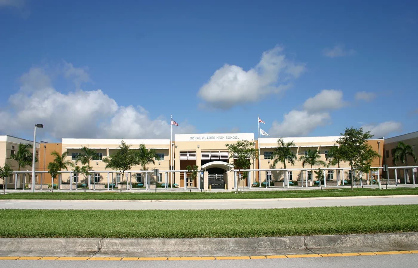 Coral Glades High School building in Coral Springs, Florida