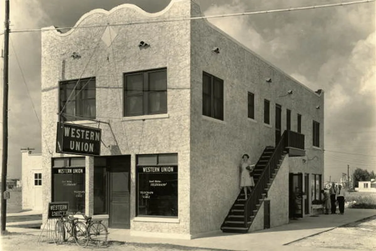 Historic Western Union building in Hialeah, Florida
