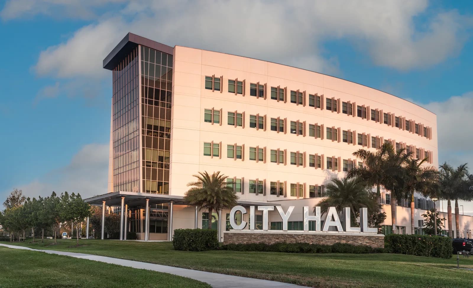 Sunrise City Hall building in Sunrise, Florida