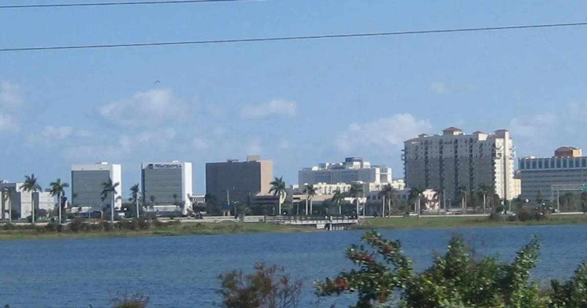 West Palm Beach skyline in West Palm Beach, Florida