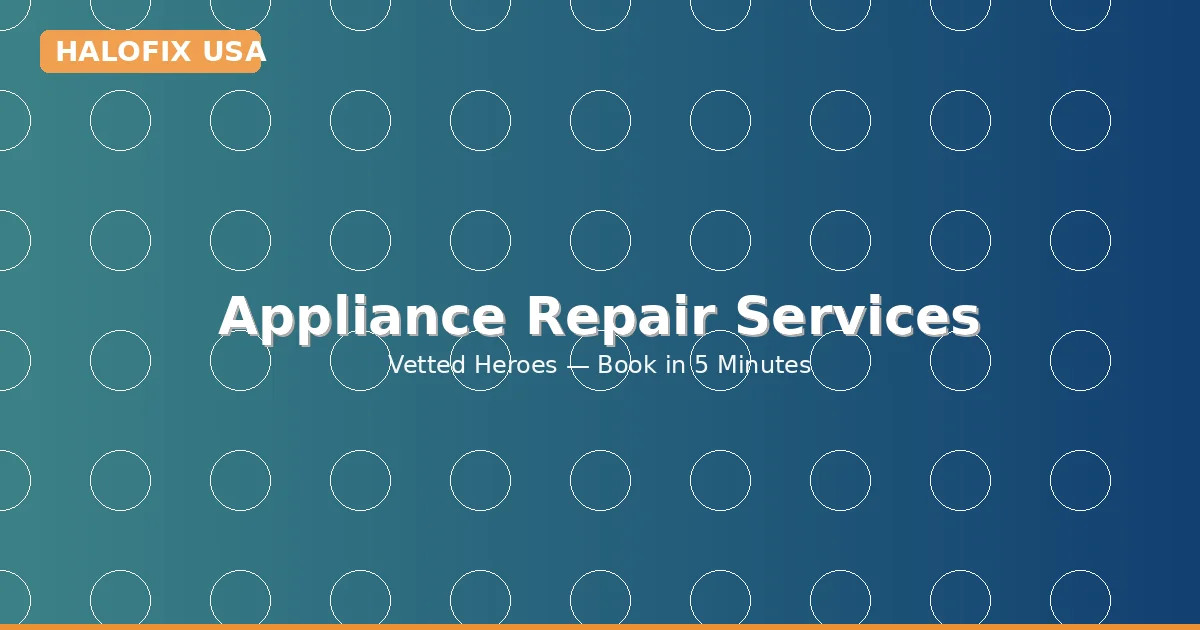 Licensed appliance technician serving Spring Ridge residents — HALOFIX