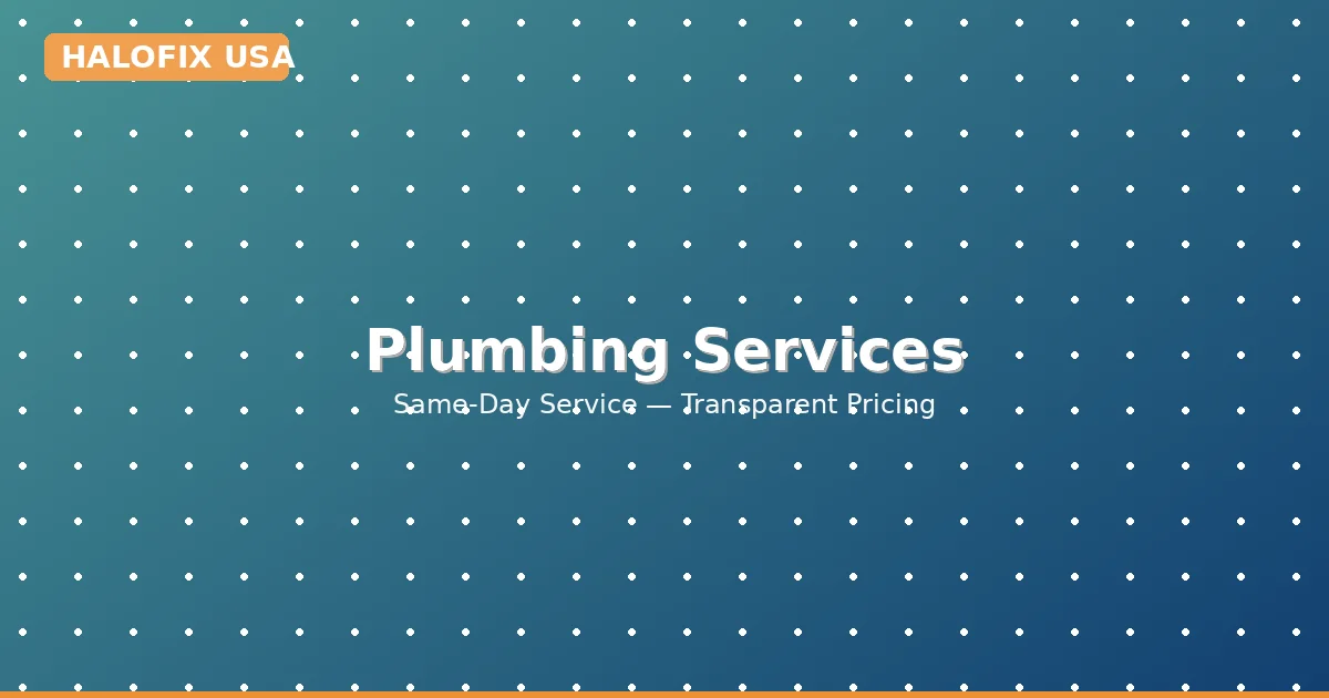 Emergency and scheduled plumbing services available in El Portal, FL — HALOFIX