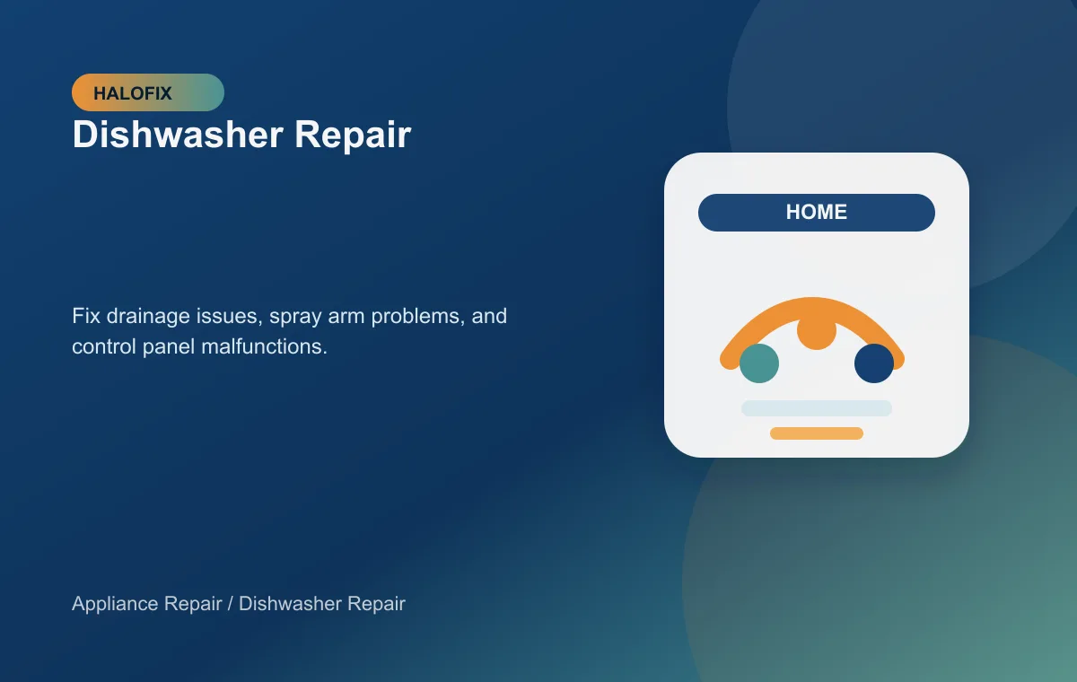 Dishwasher Repair support in Appliance Repair - Dishwasher Repair support for Appliance Repair service requests - HALOFIX USA