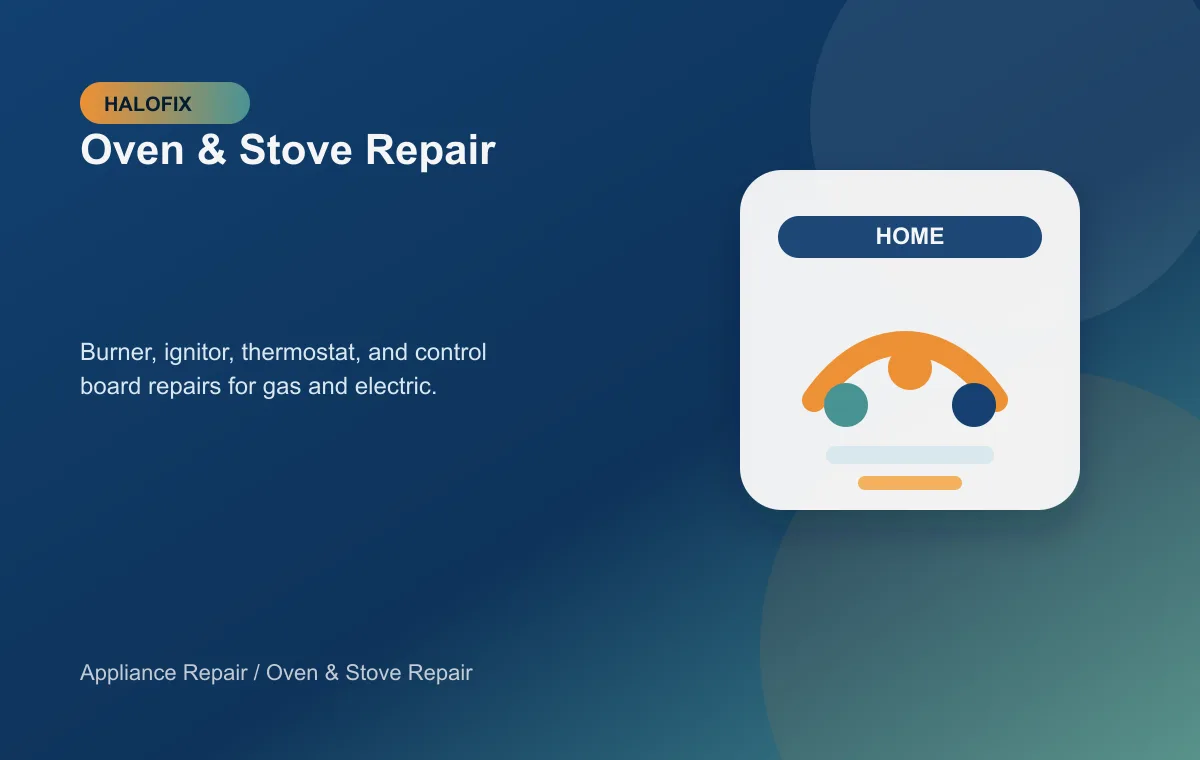 Oven & Stove Repair support in Appliance Repair - Oven Stove Repair support for Appliance Repair service requests - HALOFIX USA