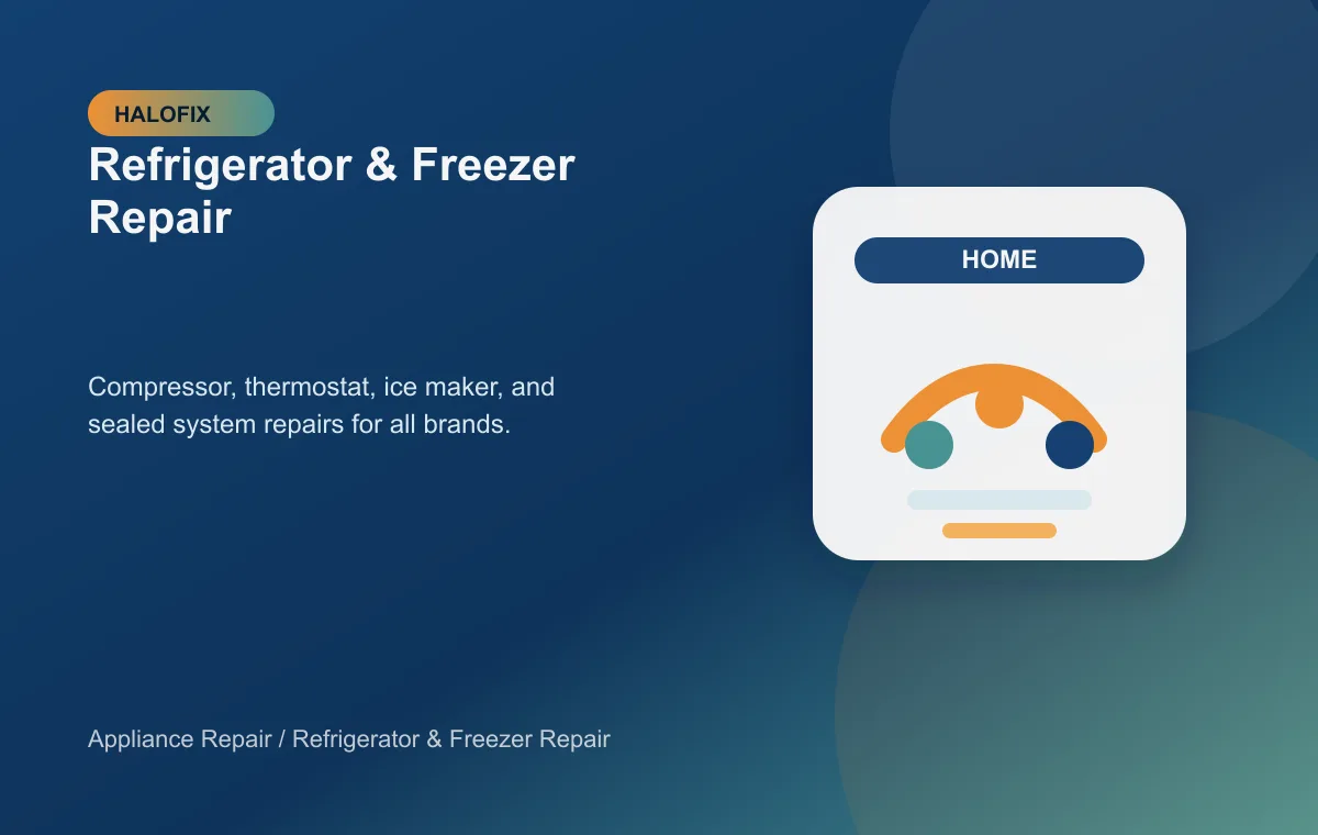 Refrigerator & Freezer Repair support in Appliance Repair - Refrigerator Repair support for Appliance Repair service requests - HALOFIX USA