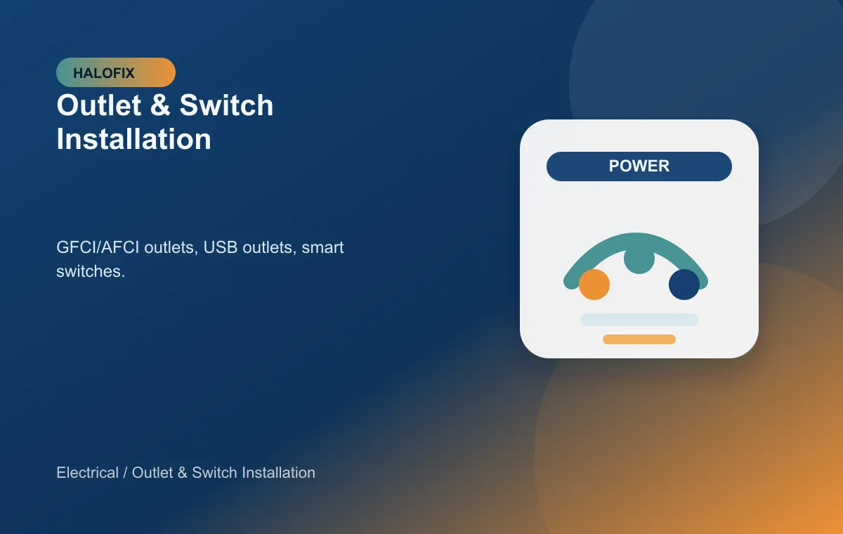 Outlet & Switch Installation support in Electrical - Outlets Switches support for Electrical service requests - HALOFIX USA