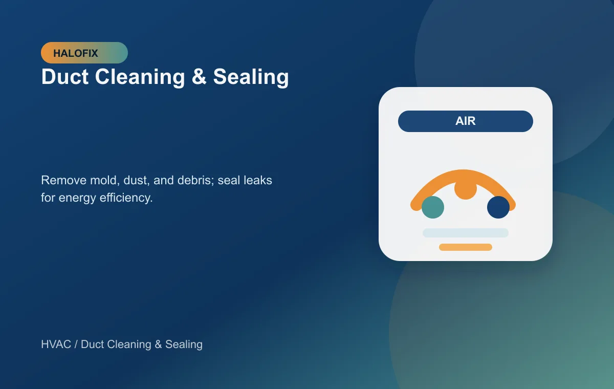 Duct Cleaning & Sealing support in HVAC - Duct Cleaning support for HVAC service requests - HALOFIX USA