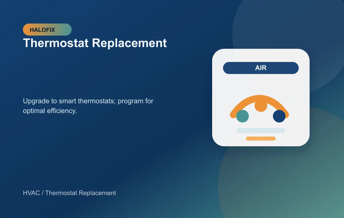 Thermostat Replacement support in HVAC - Thermostat Replacement support for HVAC service requests - HALOFIX USA