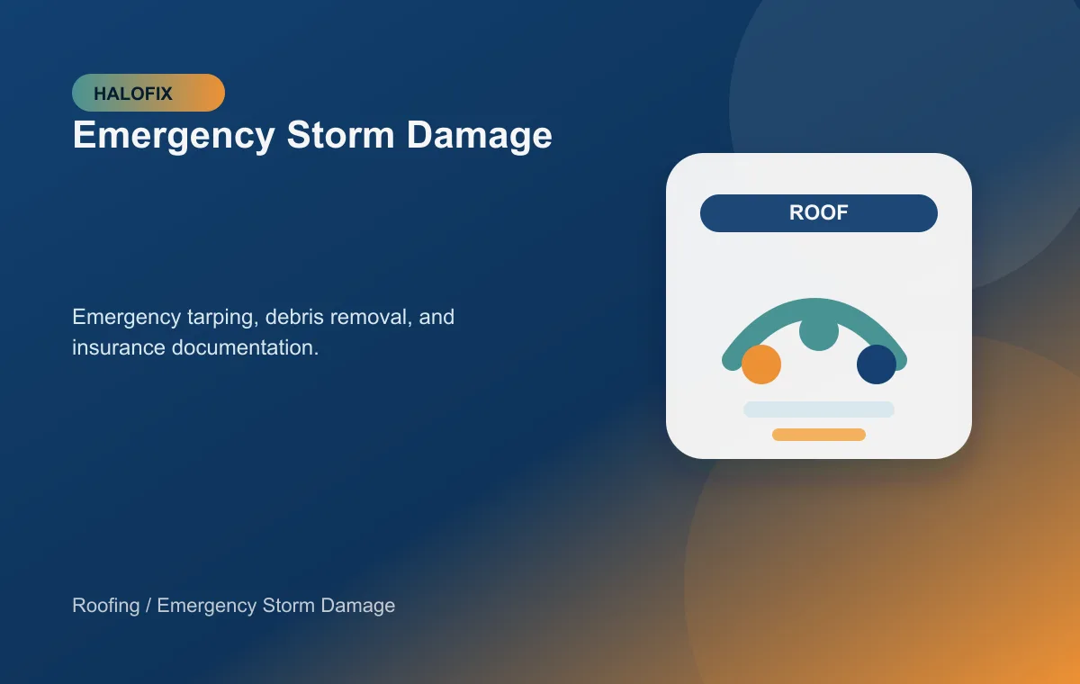 Emergency Storm Damage support in Roofing - Storm Damage support for Roofing service requests - HALOFIX USA